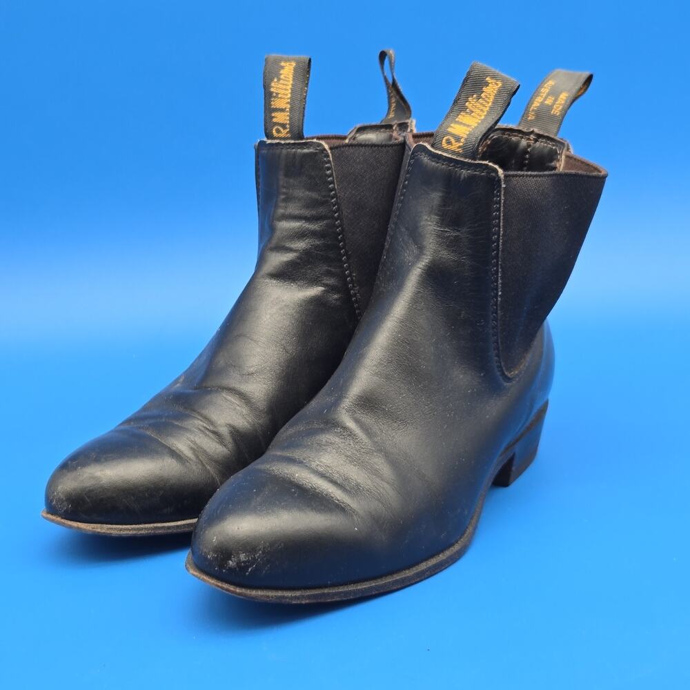 R.M. Williams Adelaide Boots Women’s Size 7 Black Leather Chelsea Boots - Picture 2 of 11
